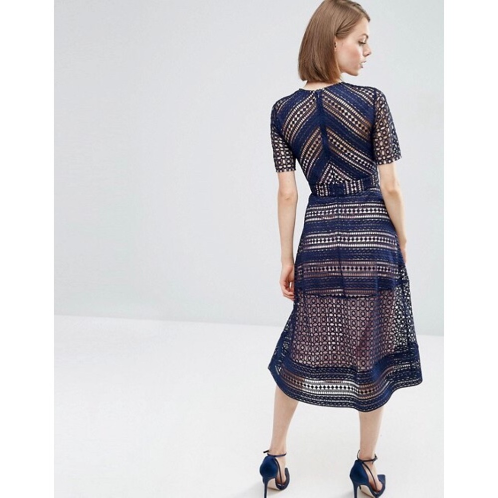 DONATED - ASOS Premium Occasion Lace Midi Dress - Picture 3 of 8